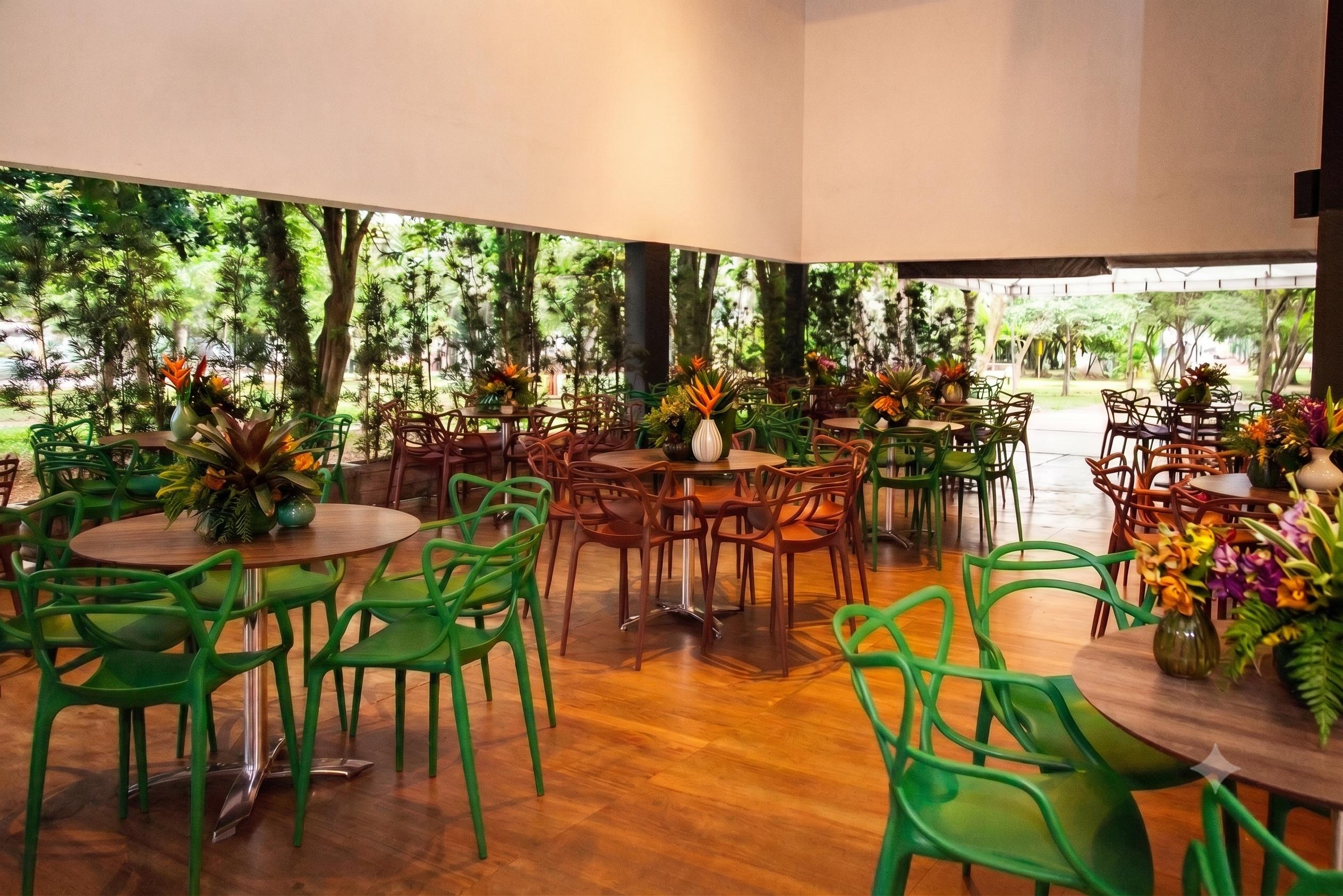 Varanda com jardim integrado